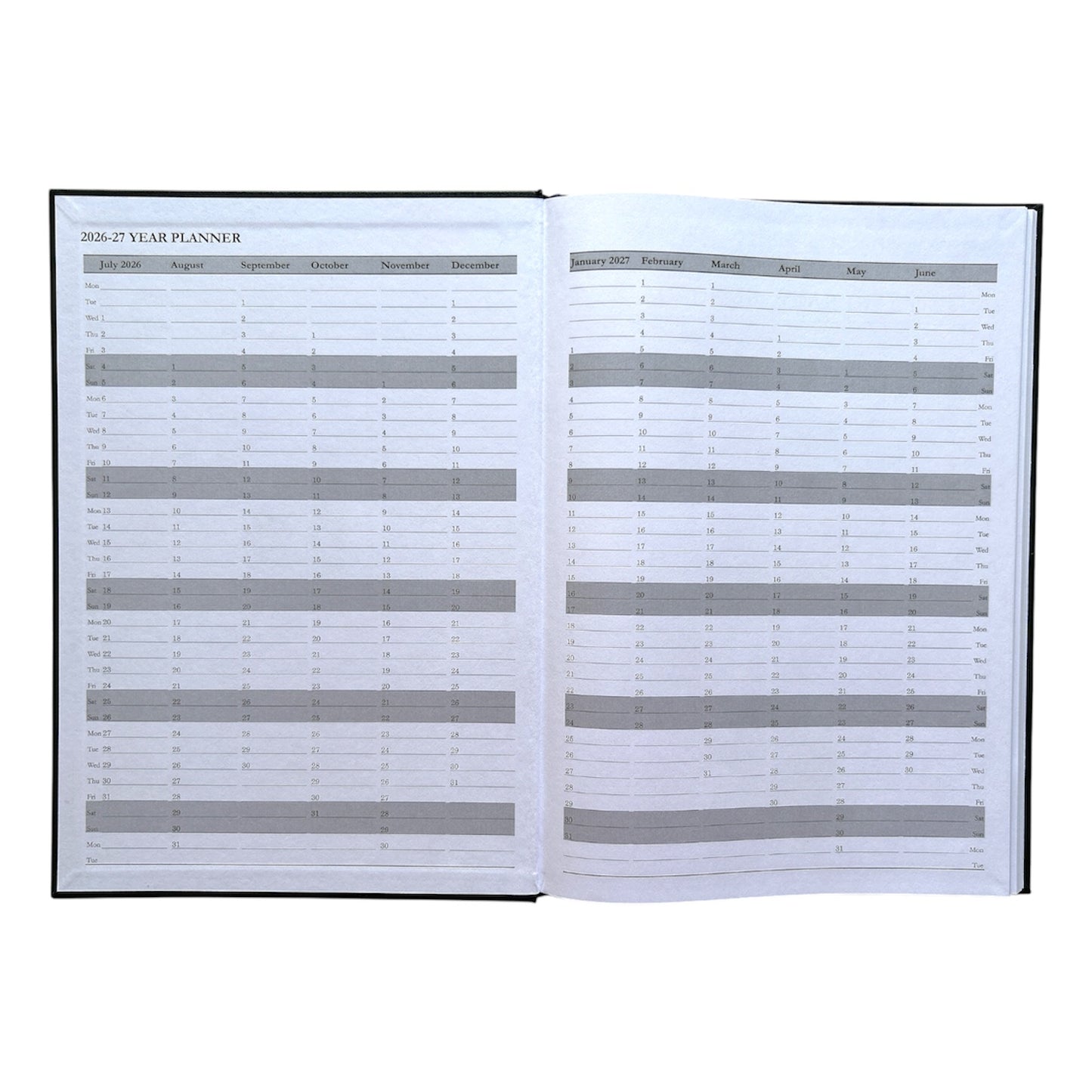 Janrax 2026-2027 A4 Week To View Burgundy Academic Diary