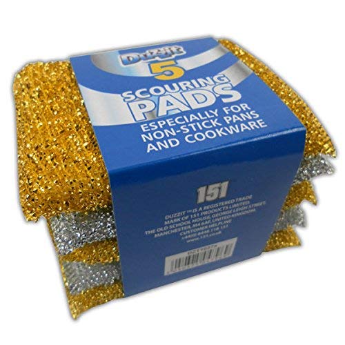 Pack of 5 Metallic Scouring Pads