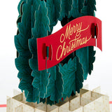 Festive Wreath Design 3D and Pop Up Christmas Card {DC}