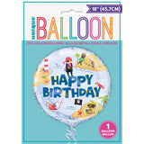 Ahoy Pirate Round Foil Balloon 18"