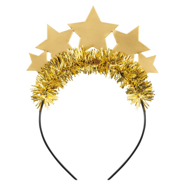 Modern Christmas Gold Foil Star Headbands 