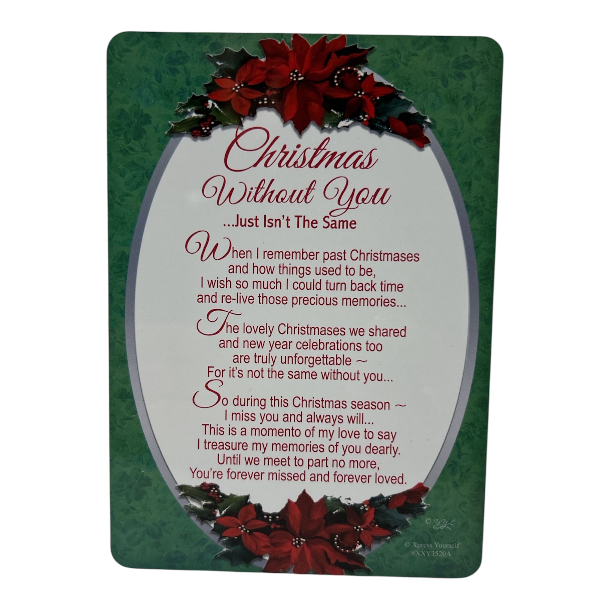 Christmas Without You Graveside Keepsake Card