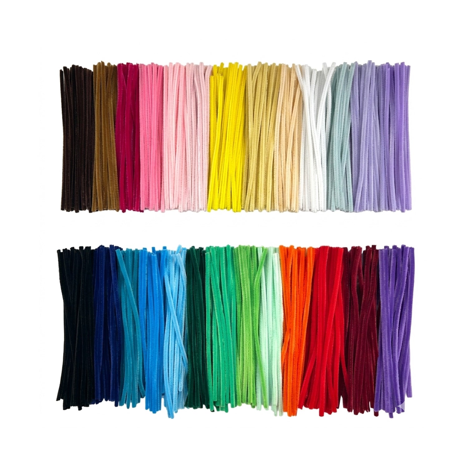 Pack of 50 Black Coloured Pipe Cleaners 30cm x 6mm Craft Chenille Stems
