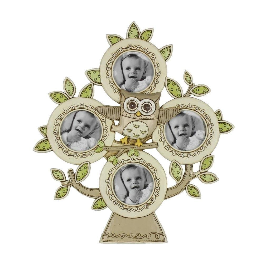 Juliana Baby Noahs Ark Resin 4 Aperture Frame Owl (CG400)