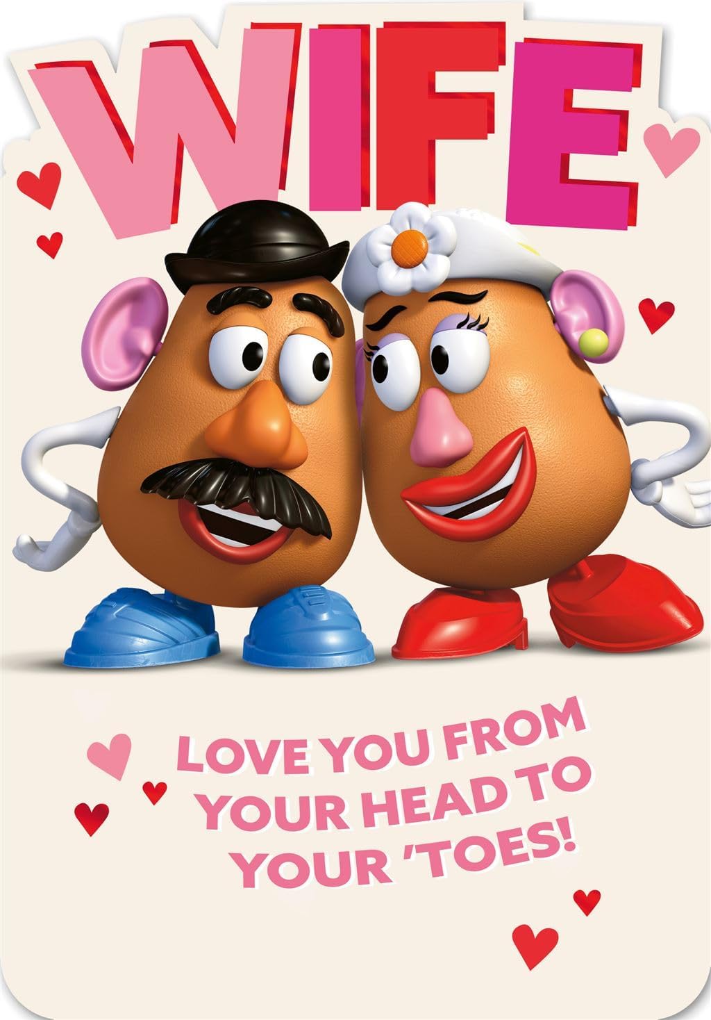 Head to Toes Design Mr. Potato Head Wife Valentine's Day Card