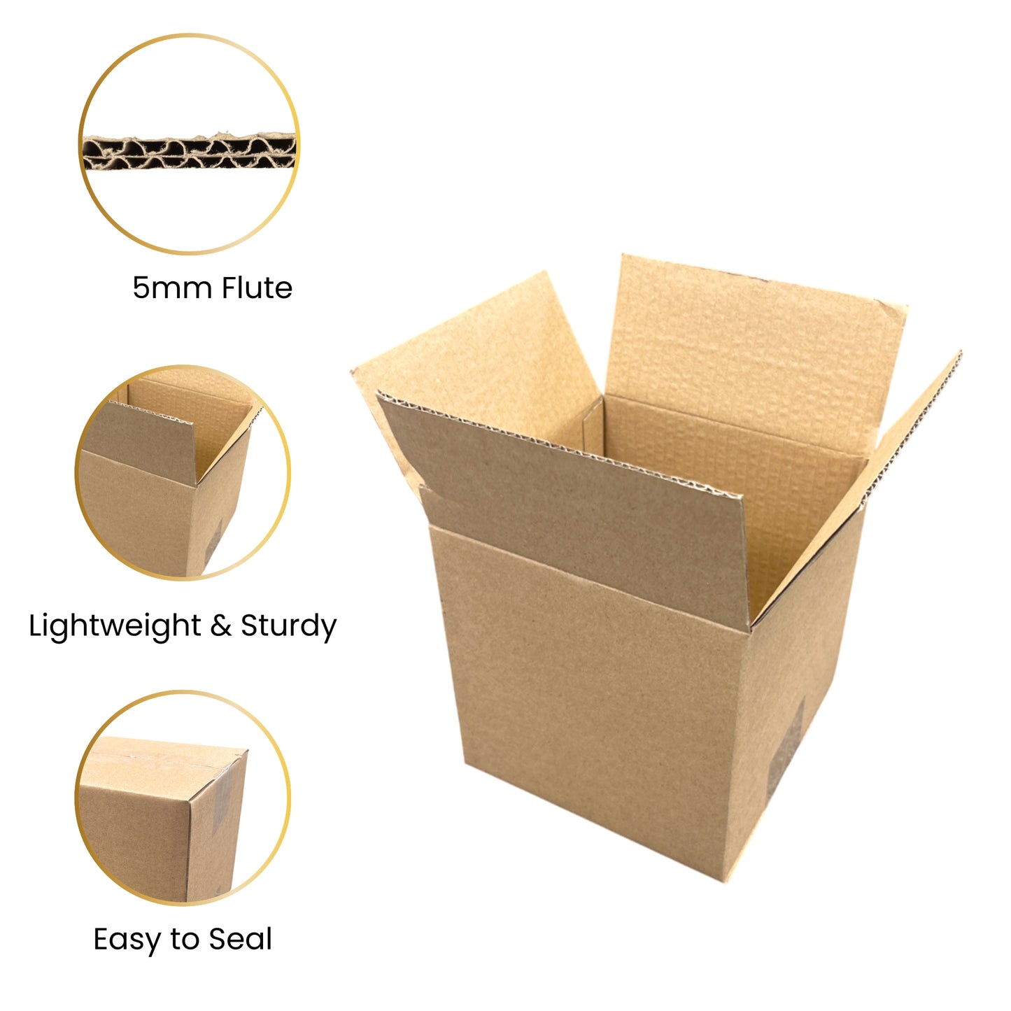 Cardboard Packing Box 61x45.7x45.7cm — 5mm Corrugated Double Wall Flute {DNL}