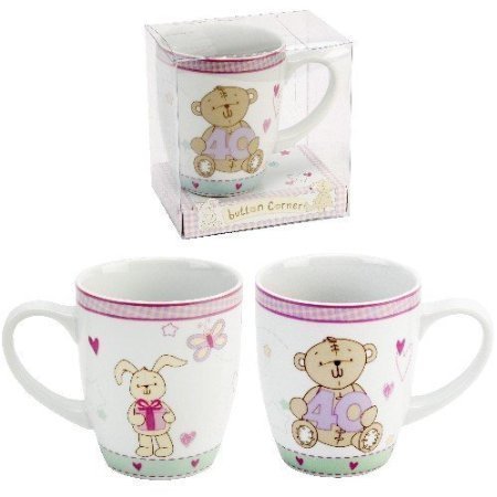 Button Corner Mug - 40th Birthday
