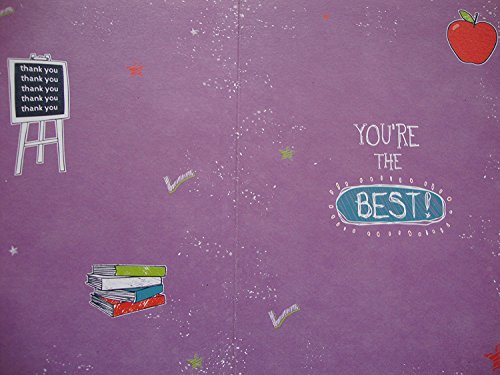 Teacher Thank you Greeting Card - You Are Brilliant and Fab