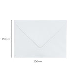 Pack of 50 White 100gsm 143x200mm Gummed Envelopes