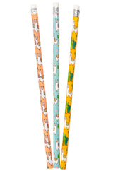 Pack of 12 Alpaca Design Pencils with Eraser