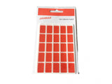 Pack of 125 Red 12x18mm Rectangular Labels - Adhesive Stickers
