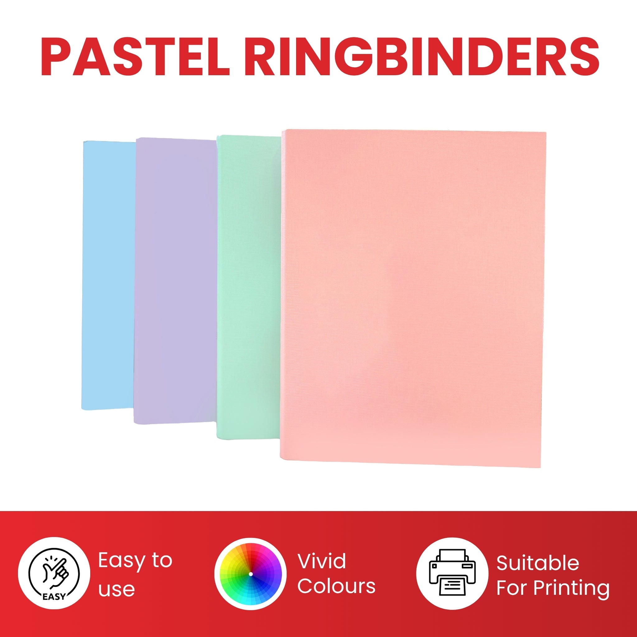 A4 Pastel Blue Paper Over Board Ring Binder by Janrax