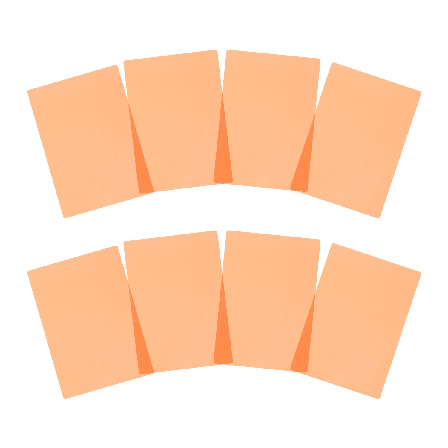 Pack of 8 A5 Plain Peach Dyslexia Overlay Reading Sheets – PET Material, Rounded Corners