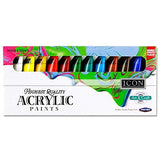Pack of 12X36ml Acrylic Paints by Icon Art