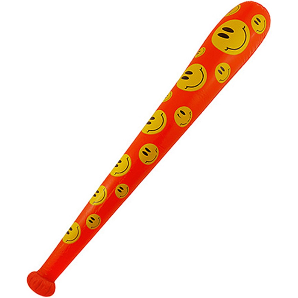 Smiley Face Inflatable Baseball Bat 106cm