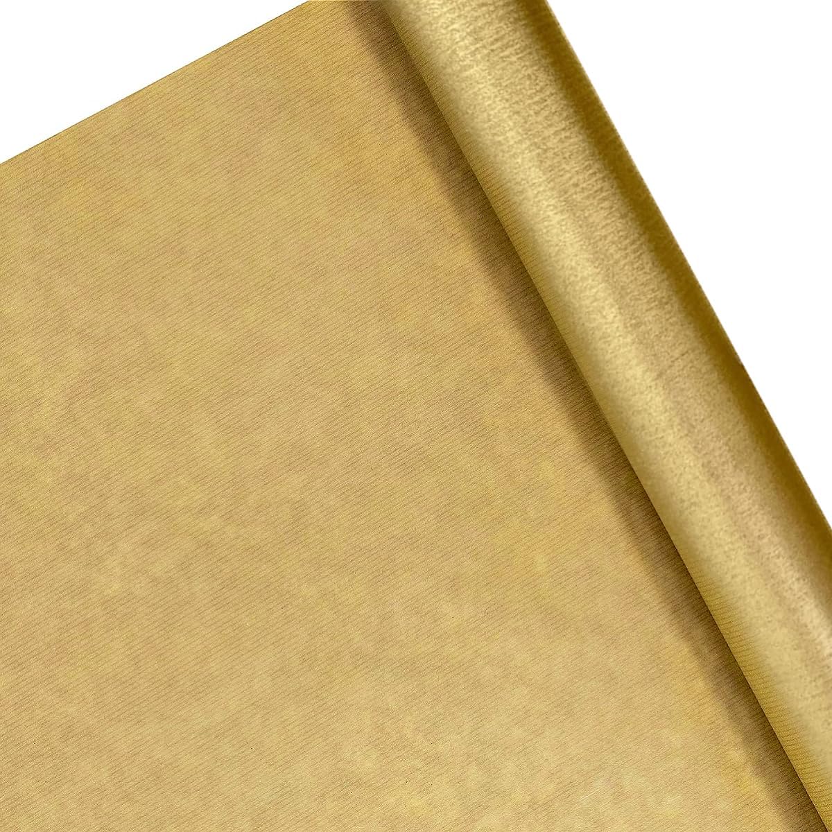 Single Ribbed Kraft Christmas Wrapping Paper Roll 2m x 69cm