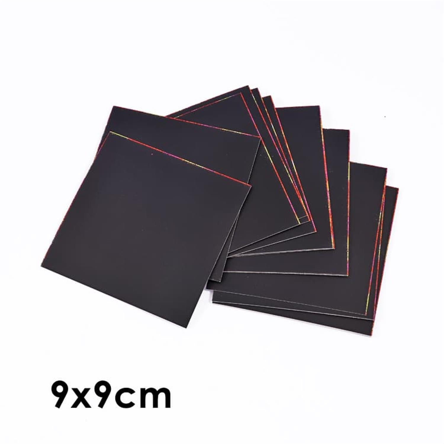 Pack of 100 Sheets Creative Scratch Painting Art Paper For Kids 9 x 9cm