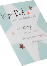Starry Design Dad from Daughter Birthday Card