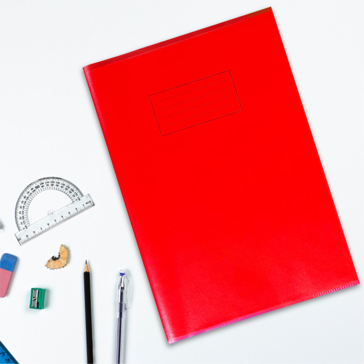 Pack of 10 A4 Assorted Coloured Exercise Books with Coloured Book Covers