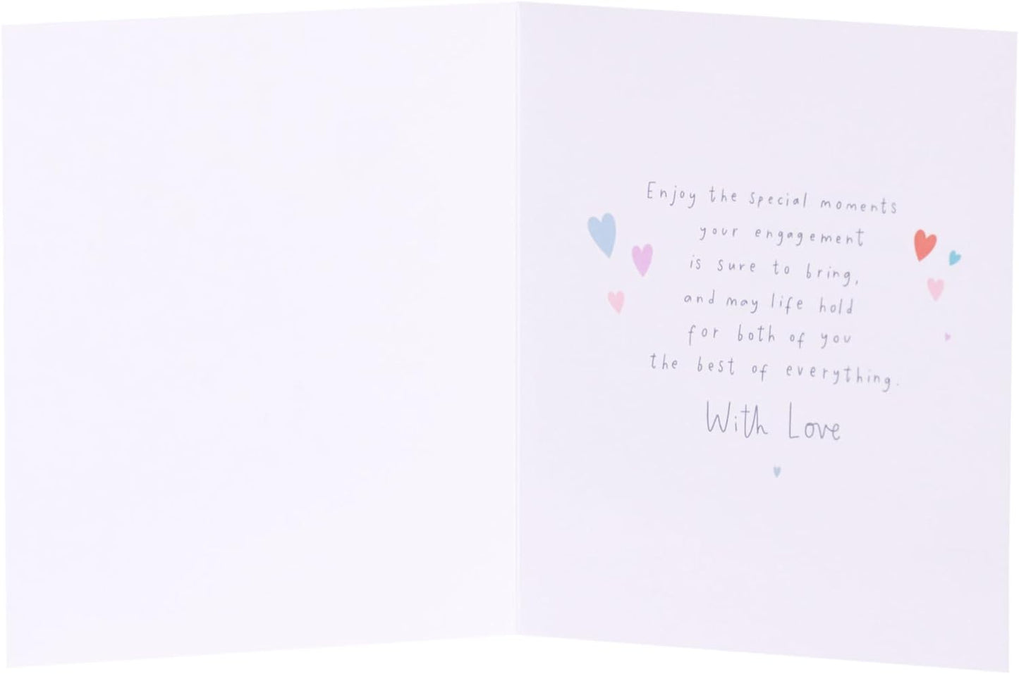 Mini Hearts Design Engagement Congratulations Card