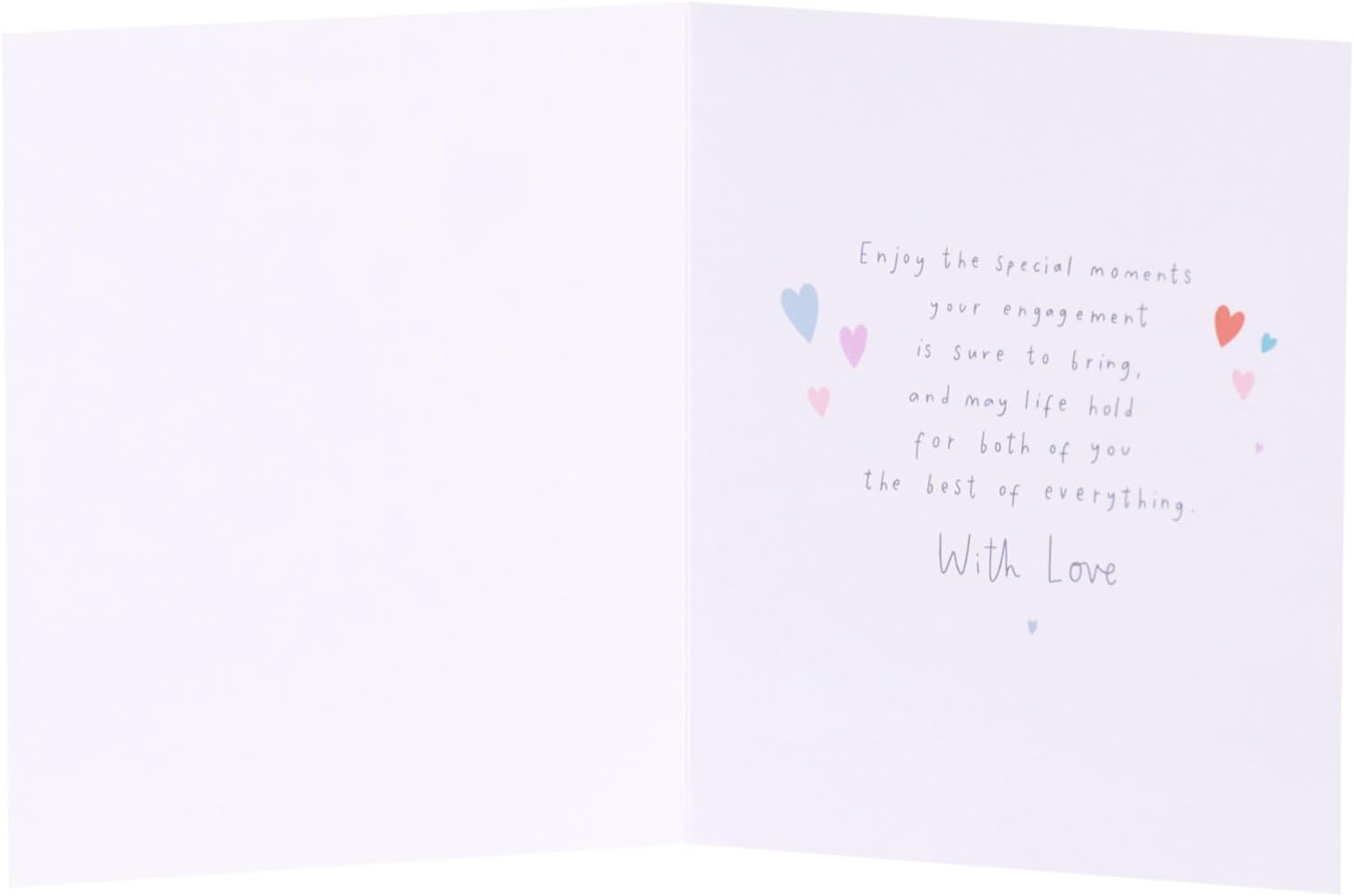 Mini Hearts Design Engagement Congratulations Card