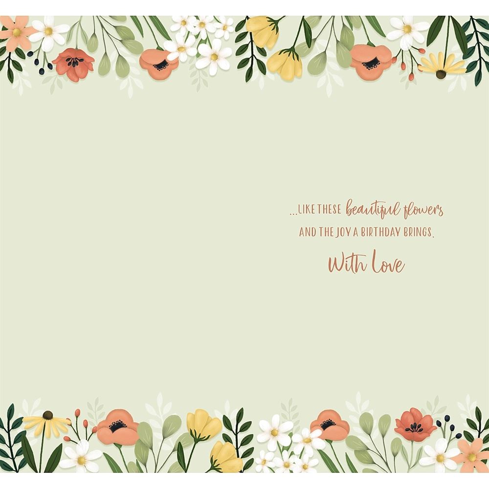 Sister in Law Birthday Card Floral Design 