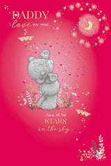 Bear Looking Up At The Moon Daddy Valentine's Day Card