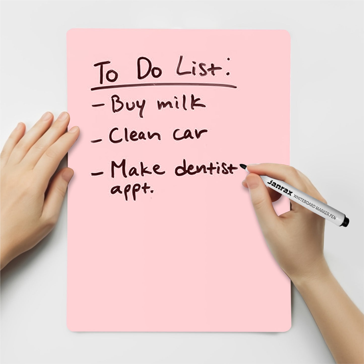 Pack of 12 A4 Assorted Coloured Whiteboards with 12 White Board Marker Pens