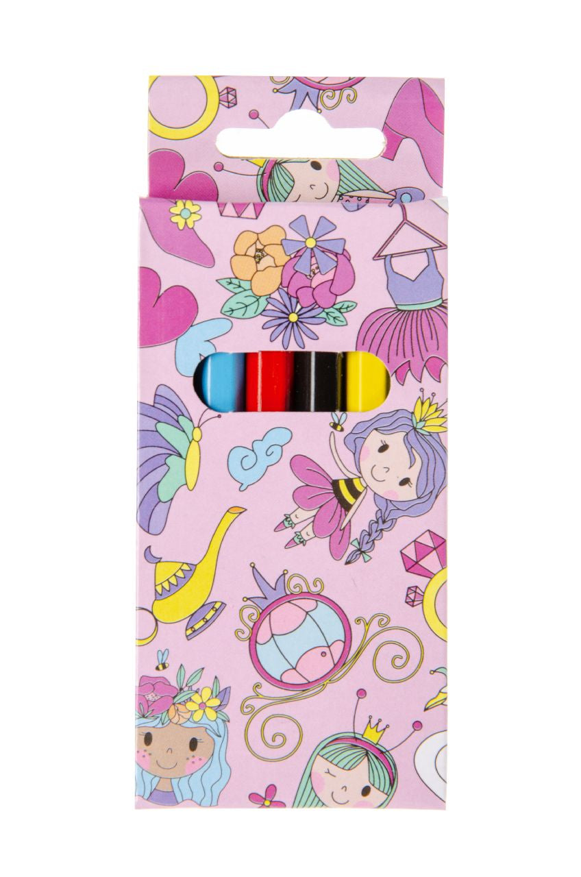 6 Pieces Princess Colored Pencils 9cm