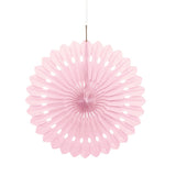 Lovely Pink Solid 16" Tissue Paper Fan