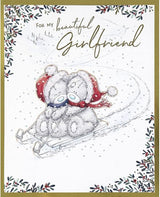 Bears On Sleigh Girlfriend Boxed Christmas Card {DC}