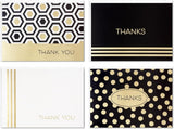 Gold Foil Pack of 40 in 4 Designs Thank You Cards