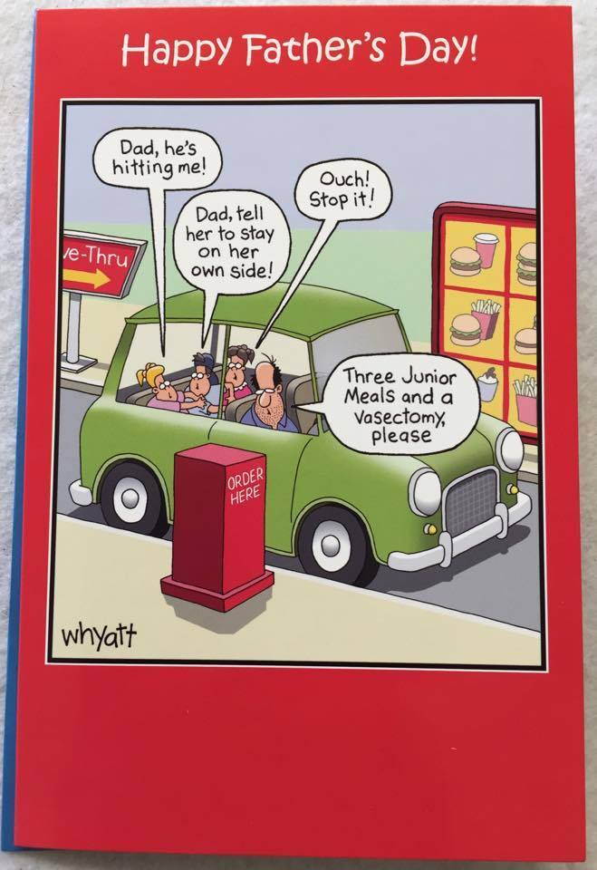 Drive Thru Fathers Day Humour Funny Greeting Card 