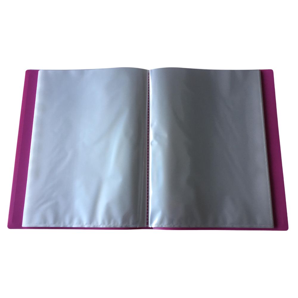 A4 Pink Flexible Cover 40 Pocket Display Book
