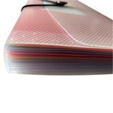 13 Part DL Rainbow Coloured Tabs Expanding File with Elastic Closure