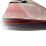 13 Part DL Rainbow Coloured Tabs Expanding File with Elastic Closure