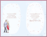 Heart And Flowers Beautiful Wife Luxury Handmade Valentine's Day Card