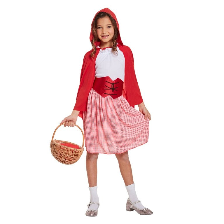 Children's Red Hooded Girl Costume for 4-6 Years {DC}