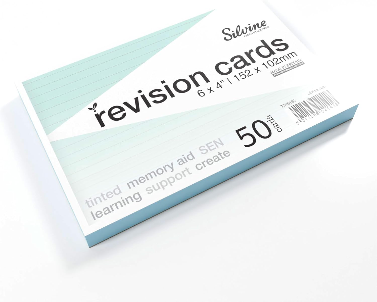 Pack of 50 6x4" SEN Blue Lined Dyslexia Record Cards