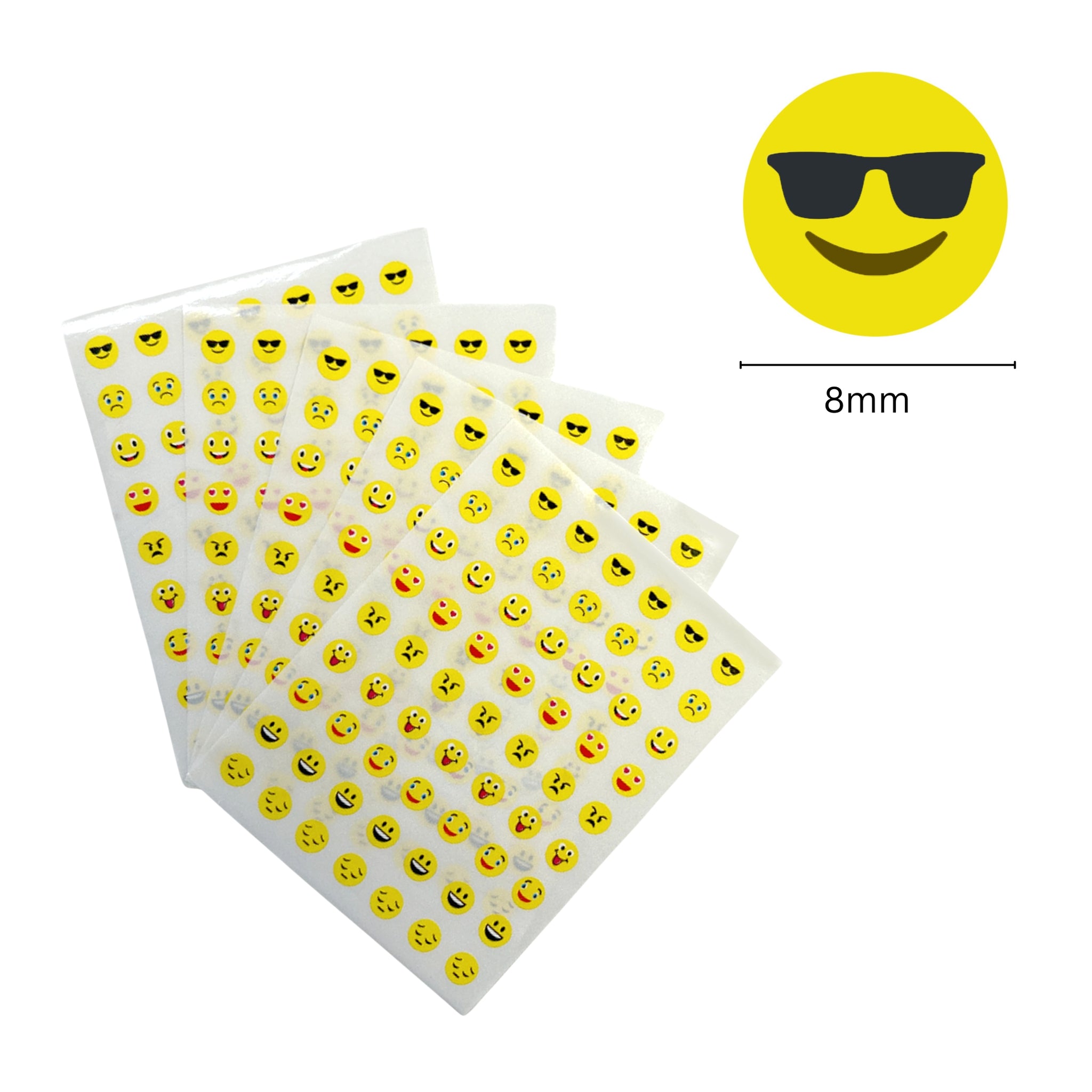 Pack of 315 Smile Face 8mm Self Adhesive Labels