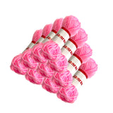 Pink Acrylic Yarn Roll – 10g, 4 Strand 8 Ply Knitting Wool
