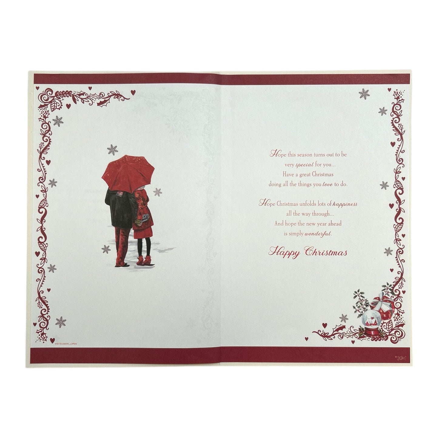 Romantic Couple Design To Son and Daughter In Law Christmas Card