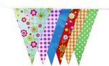 C1003 Multi Coloured and Design Shabby Chic Vintage Print Bunting 10m with 20 Pennants