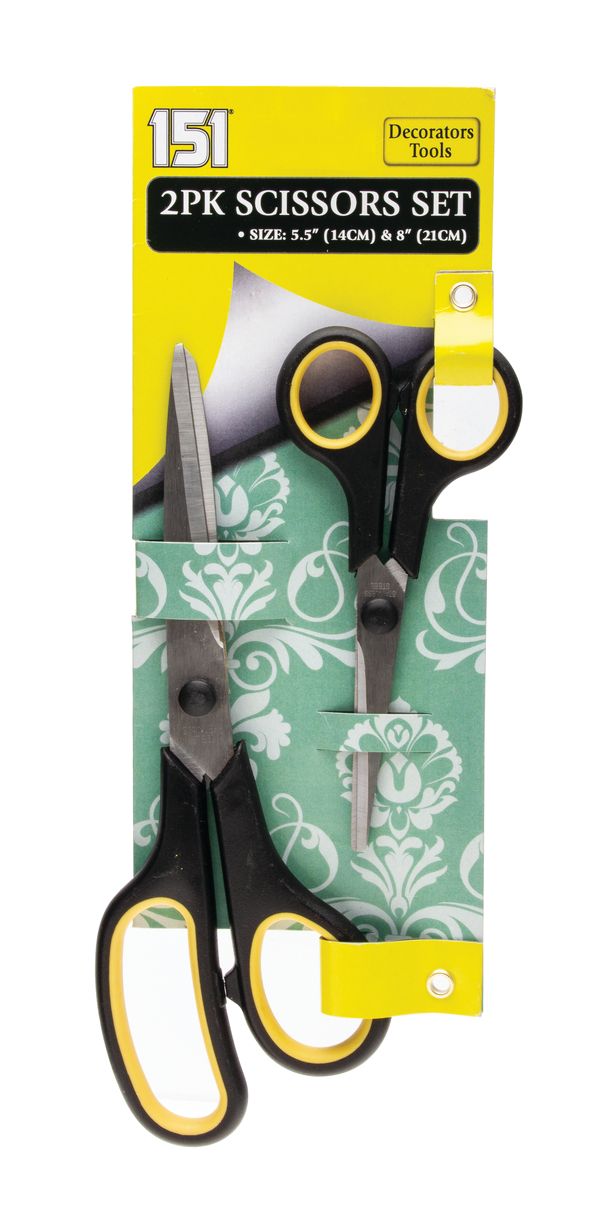 Scissors with Plastic Handle (2 Pack) {DC}