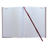 Janrax 2027 A4 Day Per Page Burgundy Desk Diary