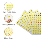Pack of 315 Smile Face 8mm Self Adhesive Labels