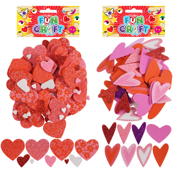 Assorted Heart Design Craft Kit Foam 14g (Single Pack)