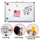 Aluminum Frame Magnetic Horizontal Vertical Whiteboard 60 x 90cm