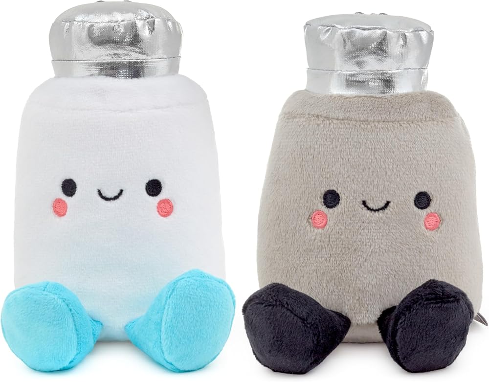Better Together Salt and Pepper Magnetic Plush Pair for birthdays, anniversaries, Christmas, Valentine's Day