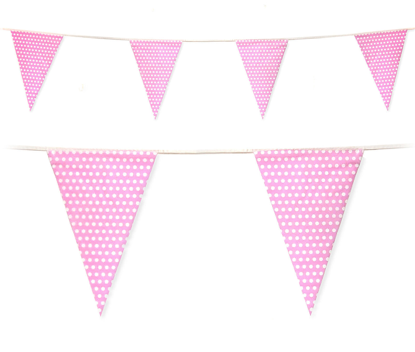 C1010 Pink Polka Dot Bunting 10m with 20 Pennants